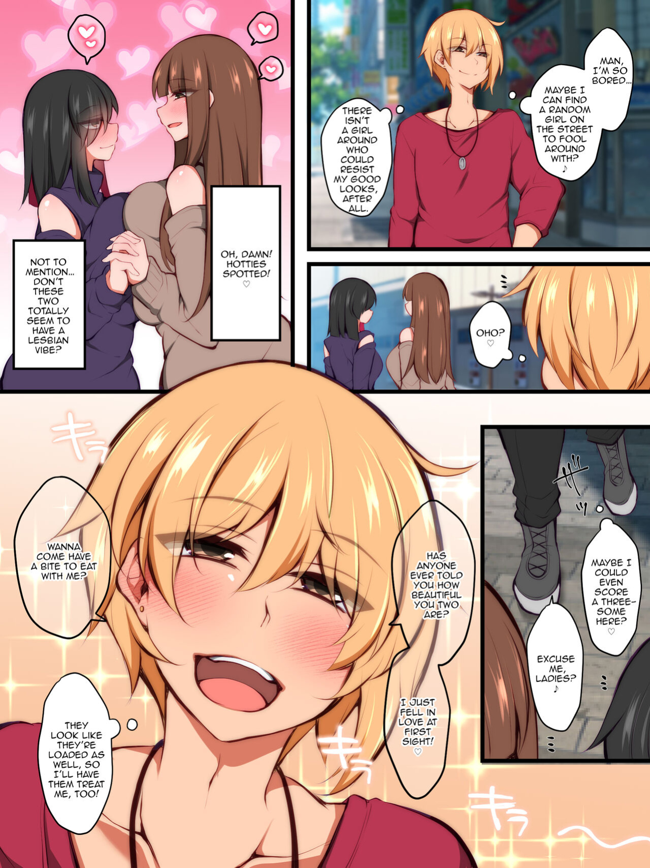 [Kimagure na Bakeneko (Jenigata, Gokuraku Jouko)] Futanari Rezukappuru no Aida ni Hairoutoshita Otoko | A Man Who Tried to Get Between a Futanari Lesbian Couple [FemdomScans]