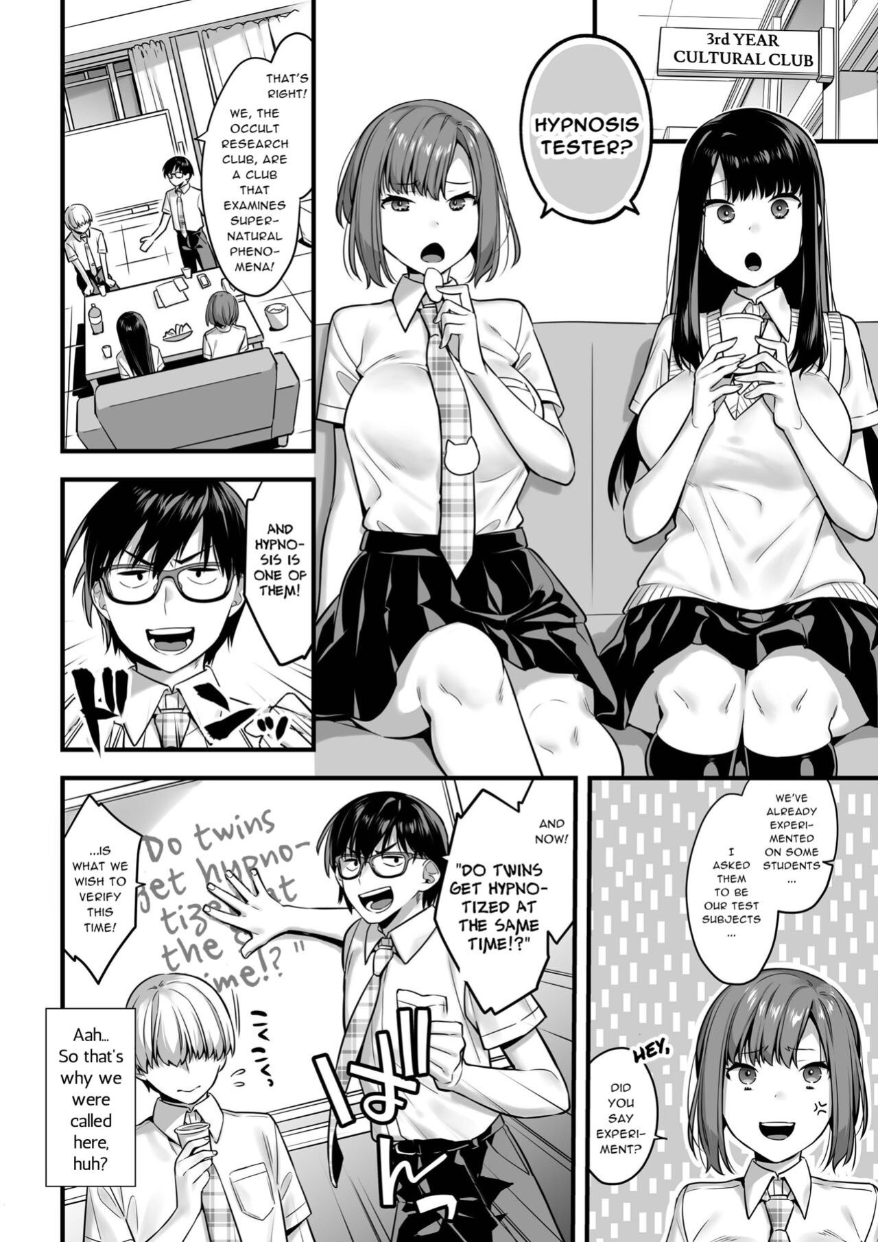 [U-RaL (Yamanashi Yuuya)] Futagotte Saiminjutsu ni Kakaru no mo Douji Nandesuka? | Do Twins Get Hypnotized At The Same Time? [Daddy Scan Me Harder!]