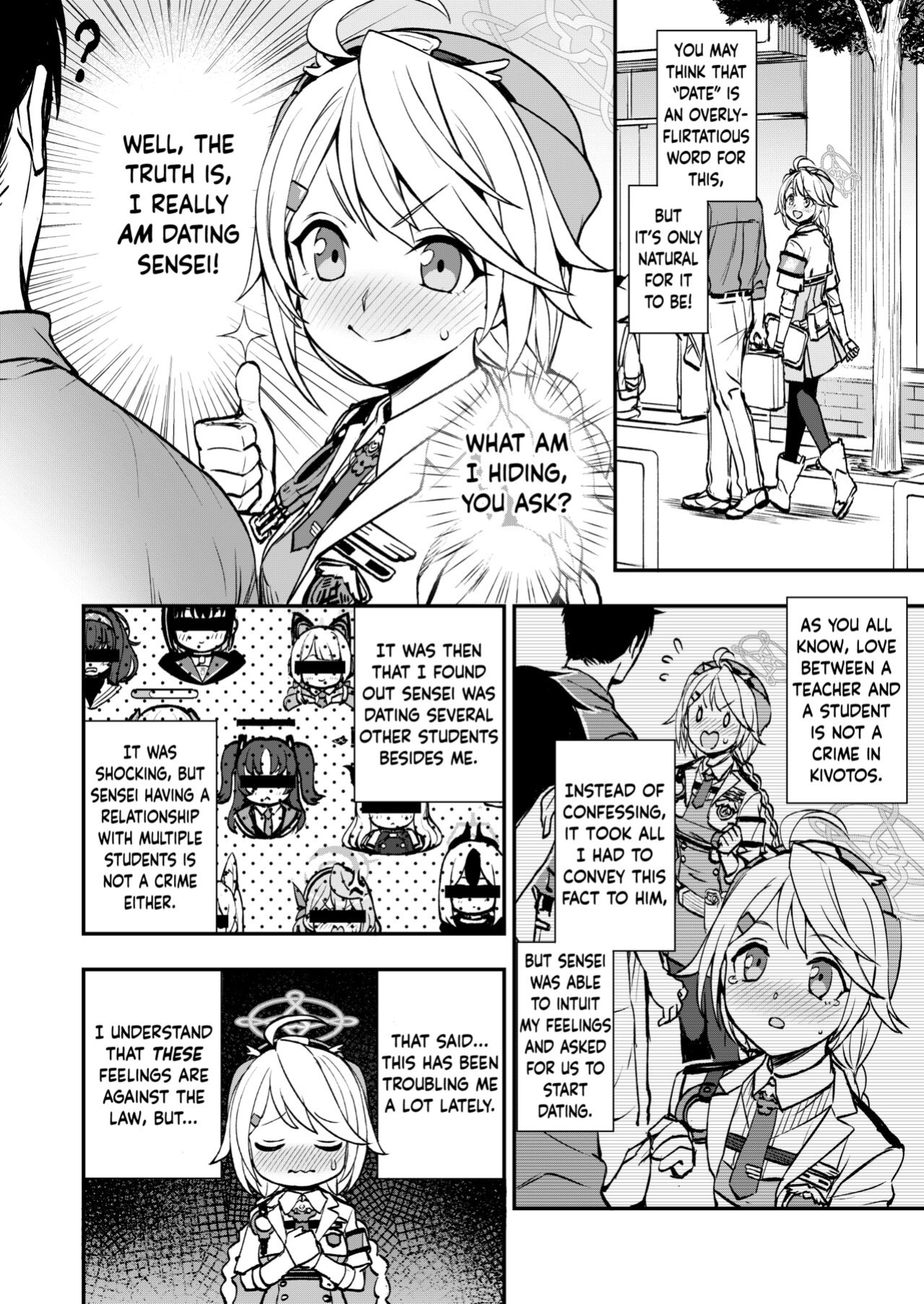 [Kuma no Tooru Michi (Kumano Tooru)] Sensei to Seito to no XXX wa Kivotos de wa Hanzai de wa Arimasen! | S*x Between a Student and a Teacher is NOT a Crime in Kivotos! (Blue Archive) [Douzo Lad Translations]