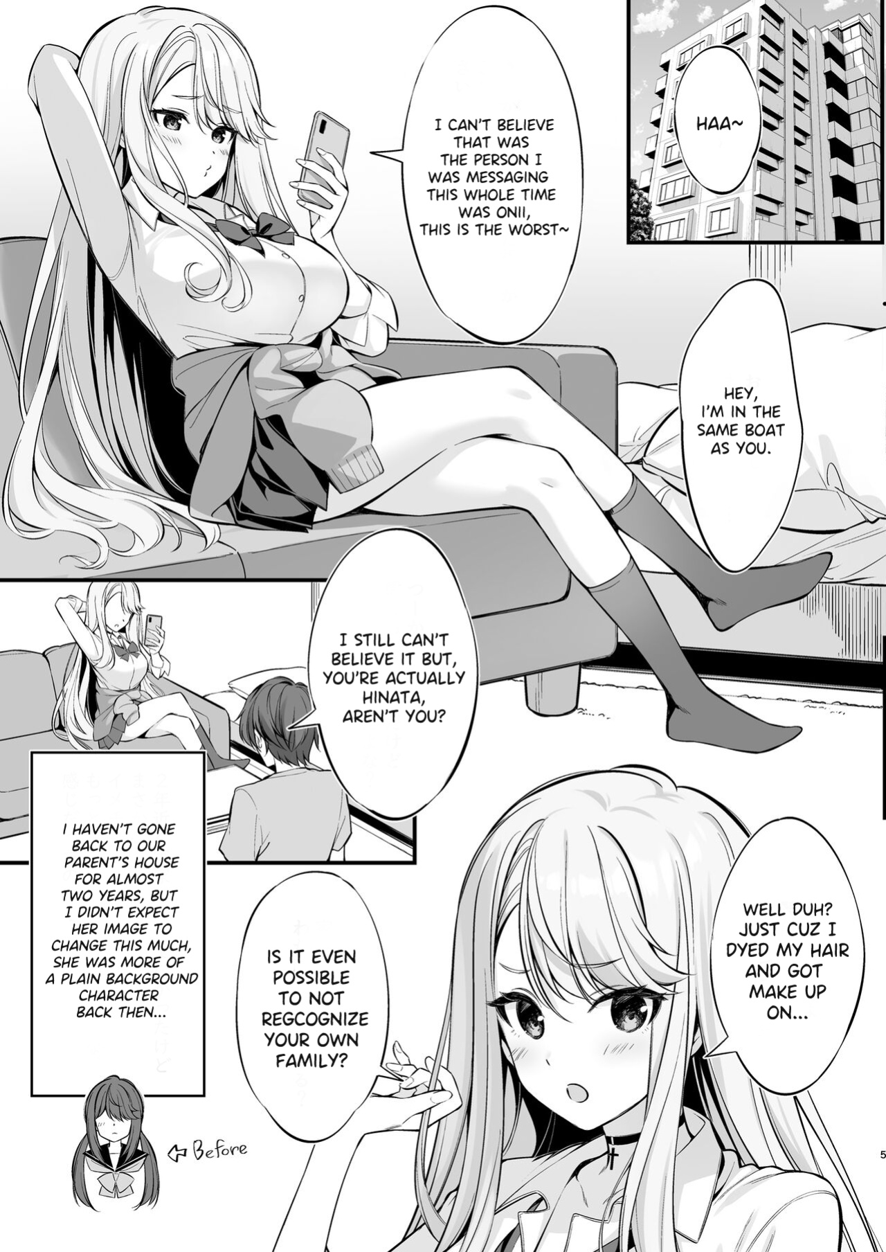 [P:P (Oryou)] SNS de Deatta no wa Gyaru-ka shita Imouto Deshita