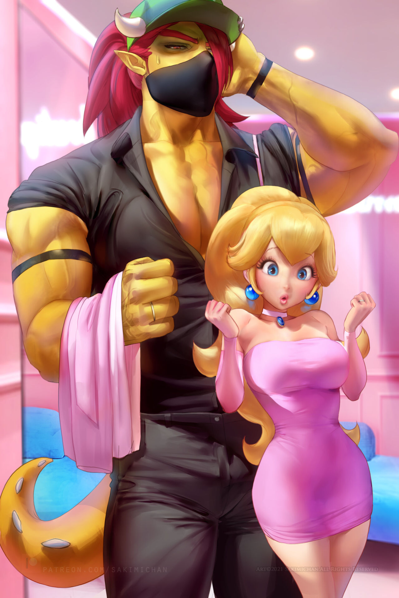 [Sakimichan] Princess Peach Dress Shopping (No Futa)