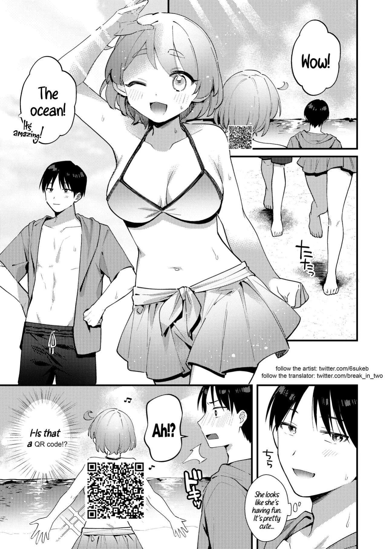 [Toketa Ice no Futa no Ura (Sakuraba Rokusuke)] Futanari Kanojo no Mizugi ni Komara Sareru Kai | A Time My Futanari Girlfriend's Swimsuit Tormented Me [A Cool Person]