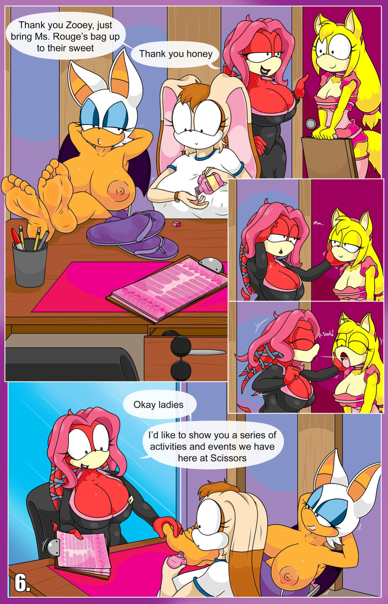 Rouge and Vanilla in: Scissors Resort (Sonic The Hedgehog) + Epilogue