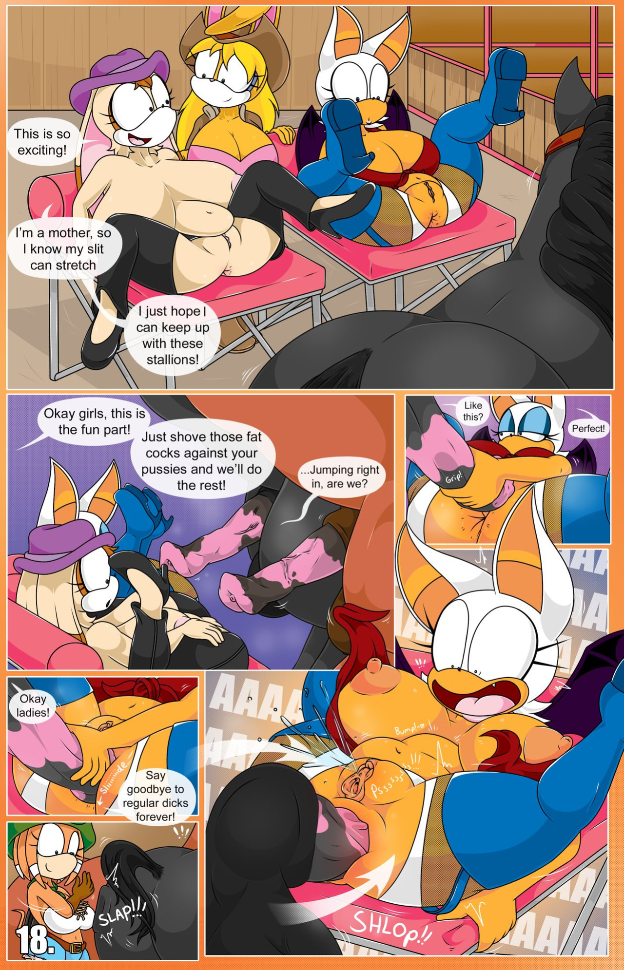 Rouge and Vanilla in: Scissors Resort (Sonic The Hedgehog) + Epilogue