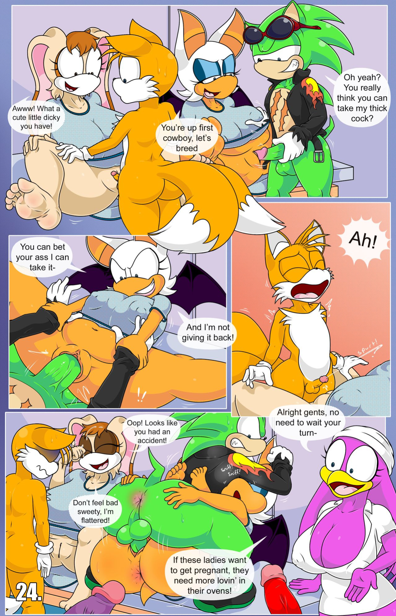 Rouge and Vanilla in: Scissors Resort (Sonic The Hedgehog) + Epilogue