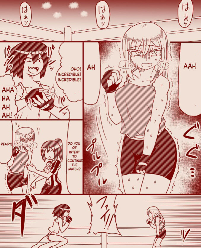A futanari girl gets her balls hurt during body check