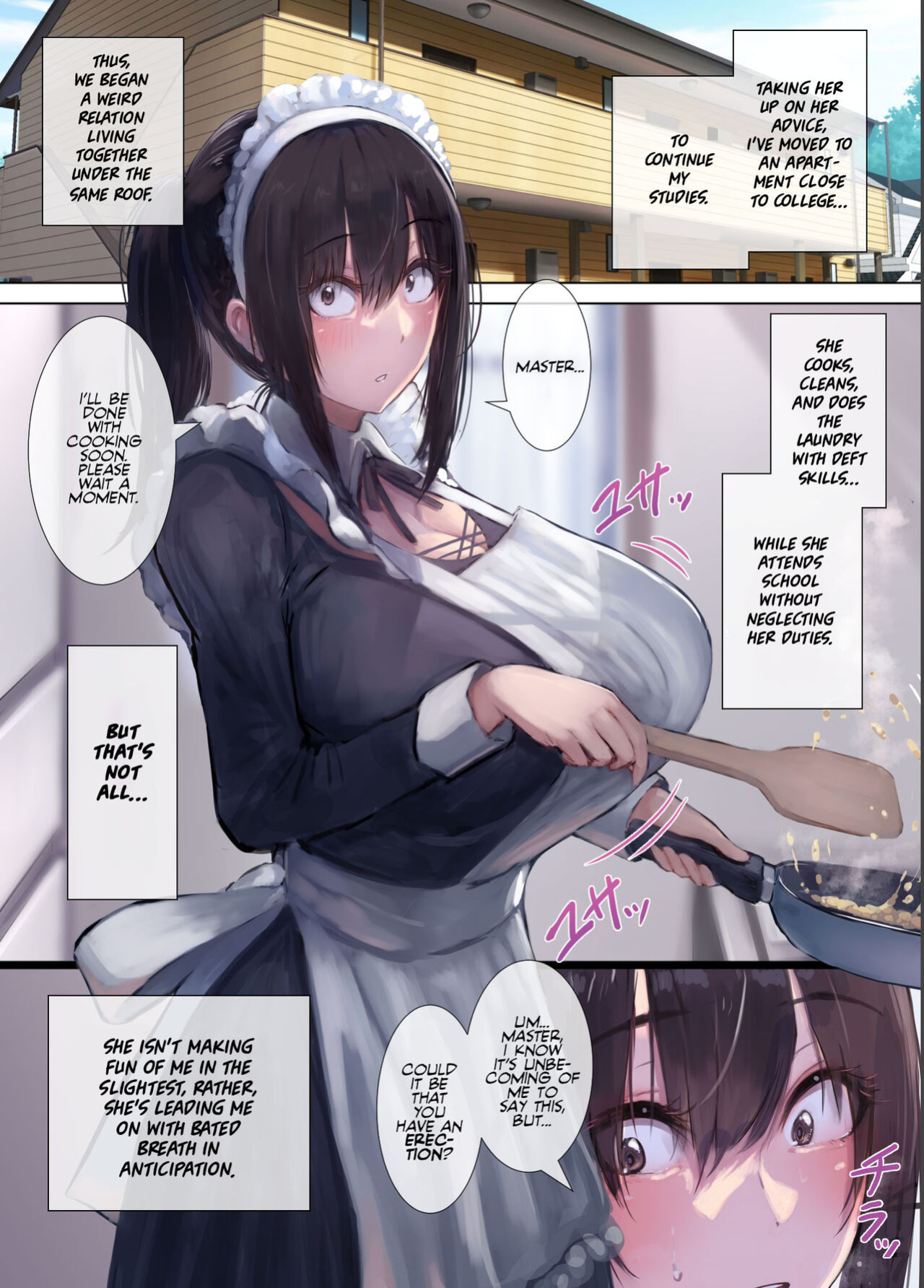 [4390works (Natsuishi Nana)] Gokuama -Yonpakugan No Maid San- | Super Sweet Crazy-eyed Maid [Team Rabu2]