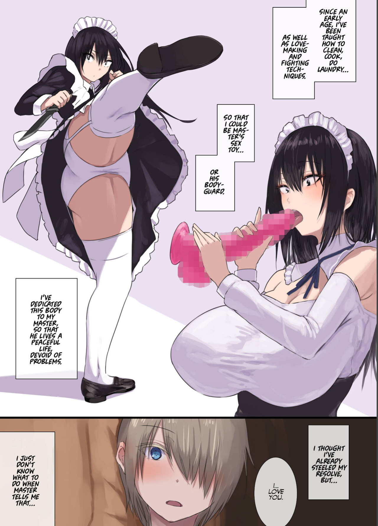 [4390works (Natsuishi Nana)] Gokuama -Yonpakugan No Maid San- | Super Sweet Crazy-eyed Maid [Team Rabu2]