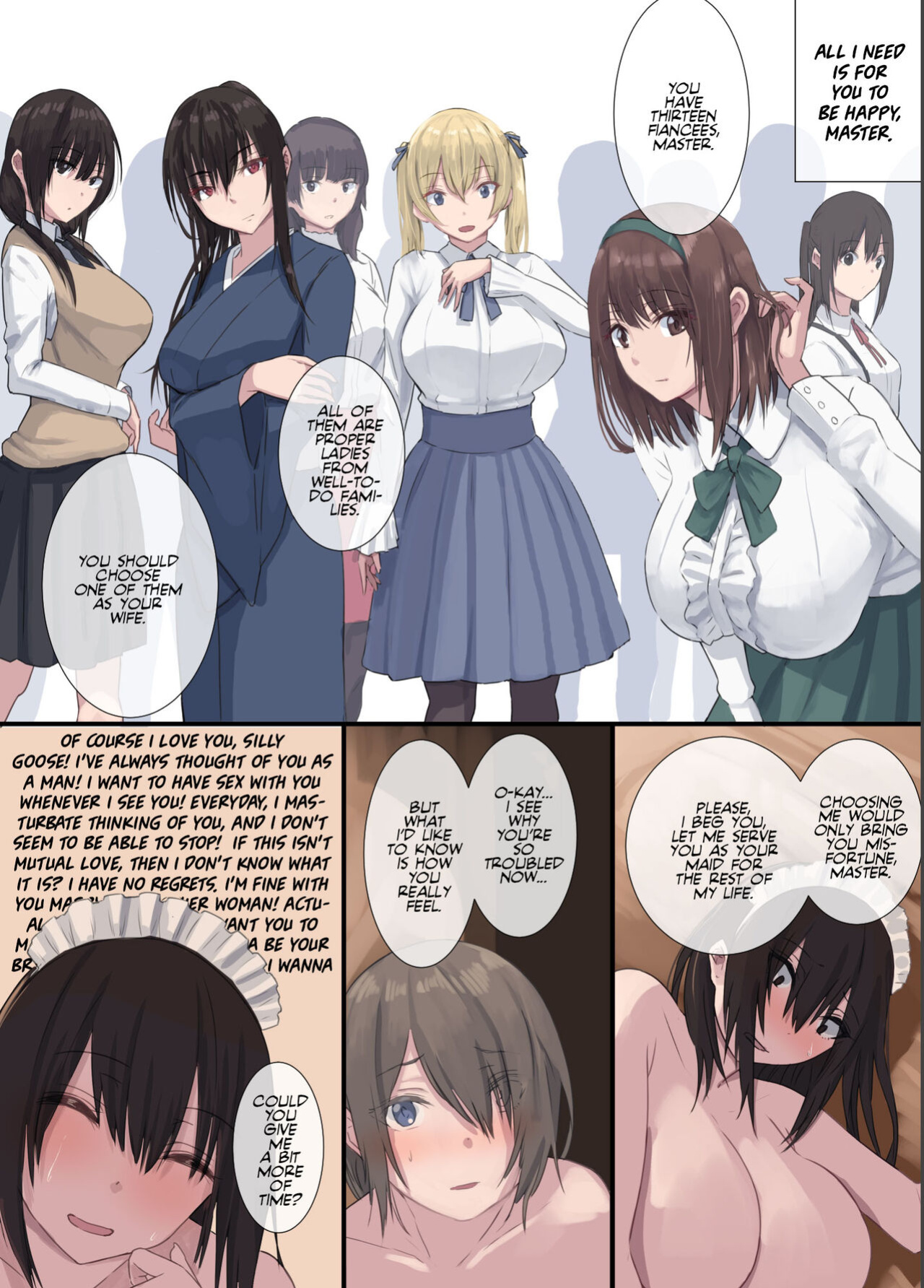 [4390works (Natsuishi Nana)] Gokuama -Yonpakugan No Maid San- | Super Sweet Crazy-eyed Maid [Team Rabu2]