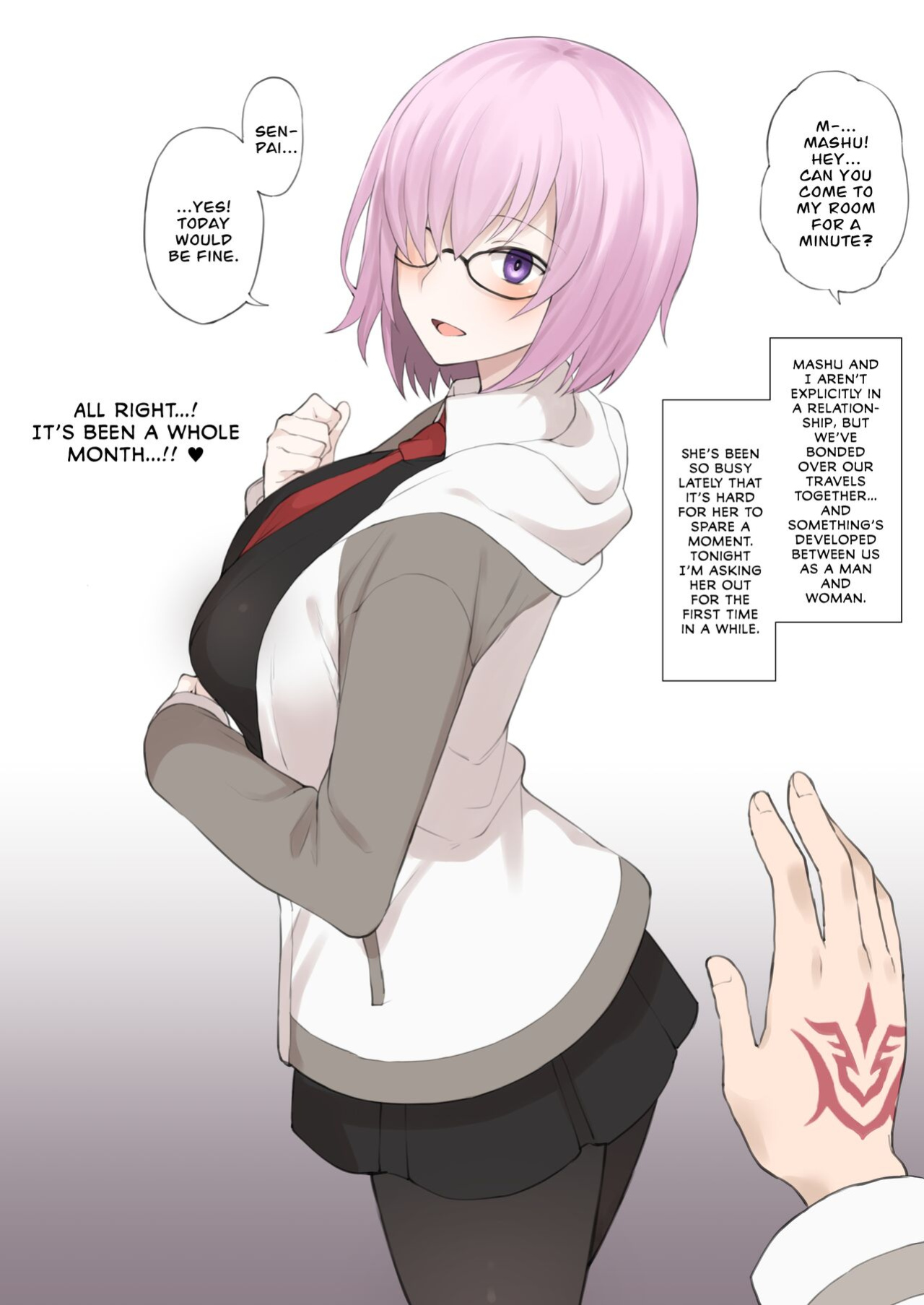 [Terasu MC] Honmei ga Iru kedo Mada Ore tomo H Shite Kureru Mash ni Saimin Appli de Hontou no Koto o Kiku NTR Play (Fate/Grand Order)