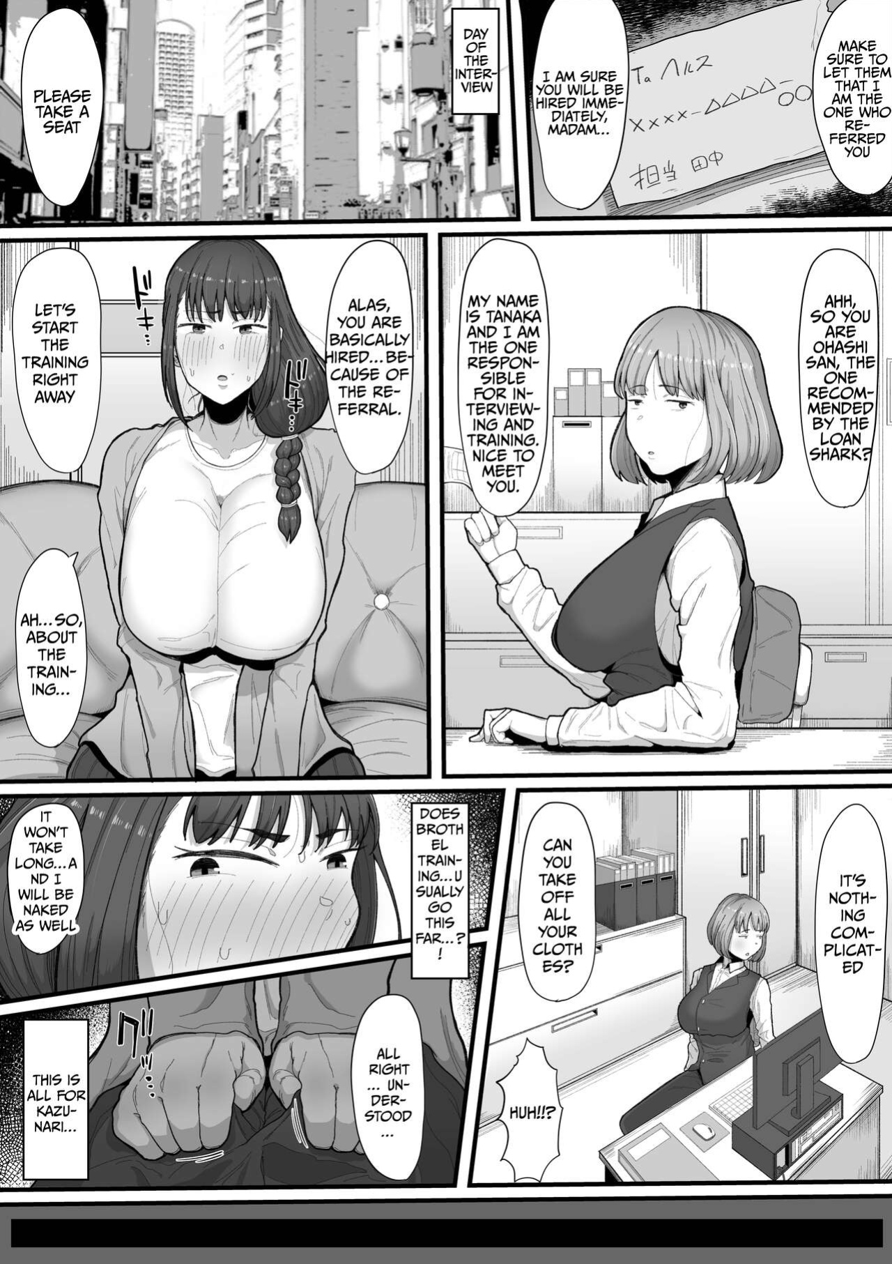 [Ebi no Implant (Shrimp Cake)] Futanari Hitodzuma nā Ashita Kara Fūzoku de Hataraite Kurenai ka Fūzoku Ochi | The corruption of a futanari wife at the brothel