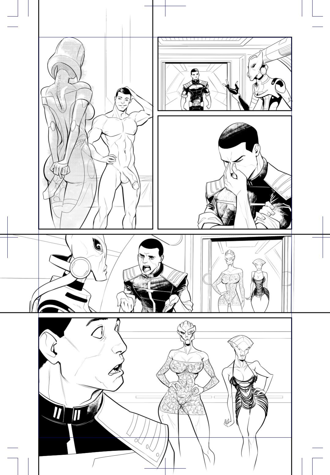 [TemporalWolf (Garth Graham)] Gender Effect (Mass Effect 3) (+pencils/inks)
