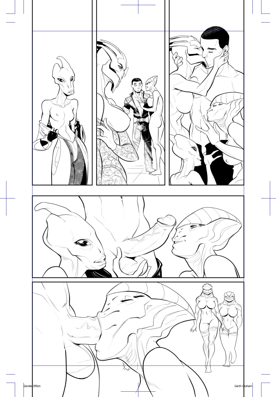 [TemporalWolf (Garth Graham)] Gender Effect (Mass Effect 3) (+pencils/inks)
