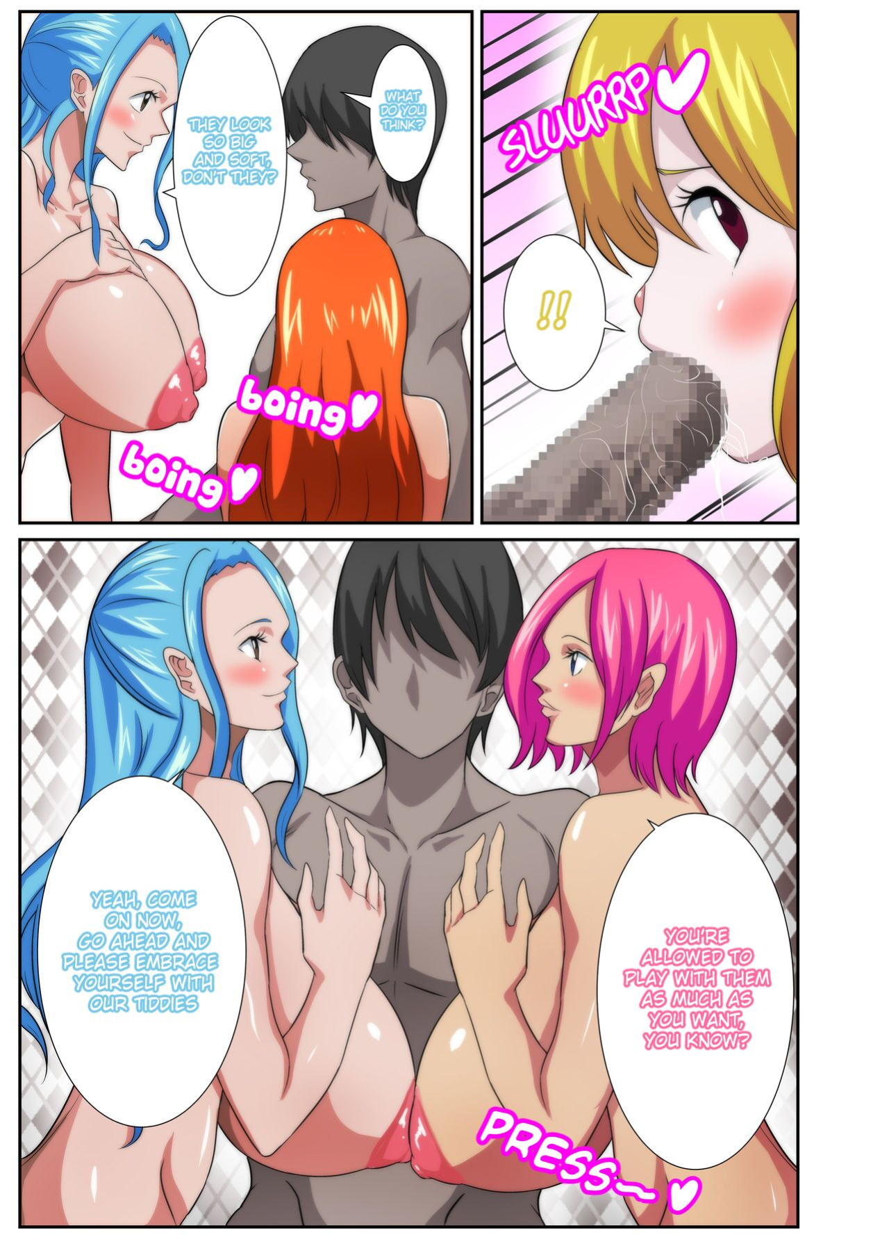 [Q Doujin] Bakunyuu Heroine no Harem Rakuen | Big Breasted Heroine Harem Paradise (One Piece)
