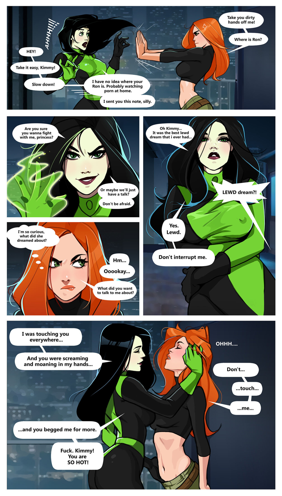 [Olena Minko] Kim and Shego: Date on the roof (Kim Possible)