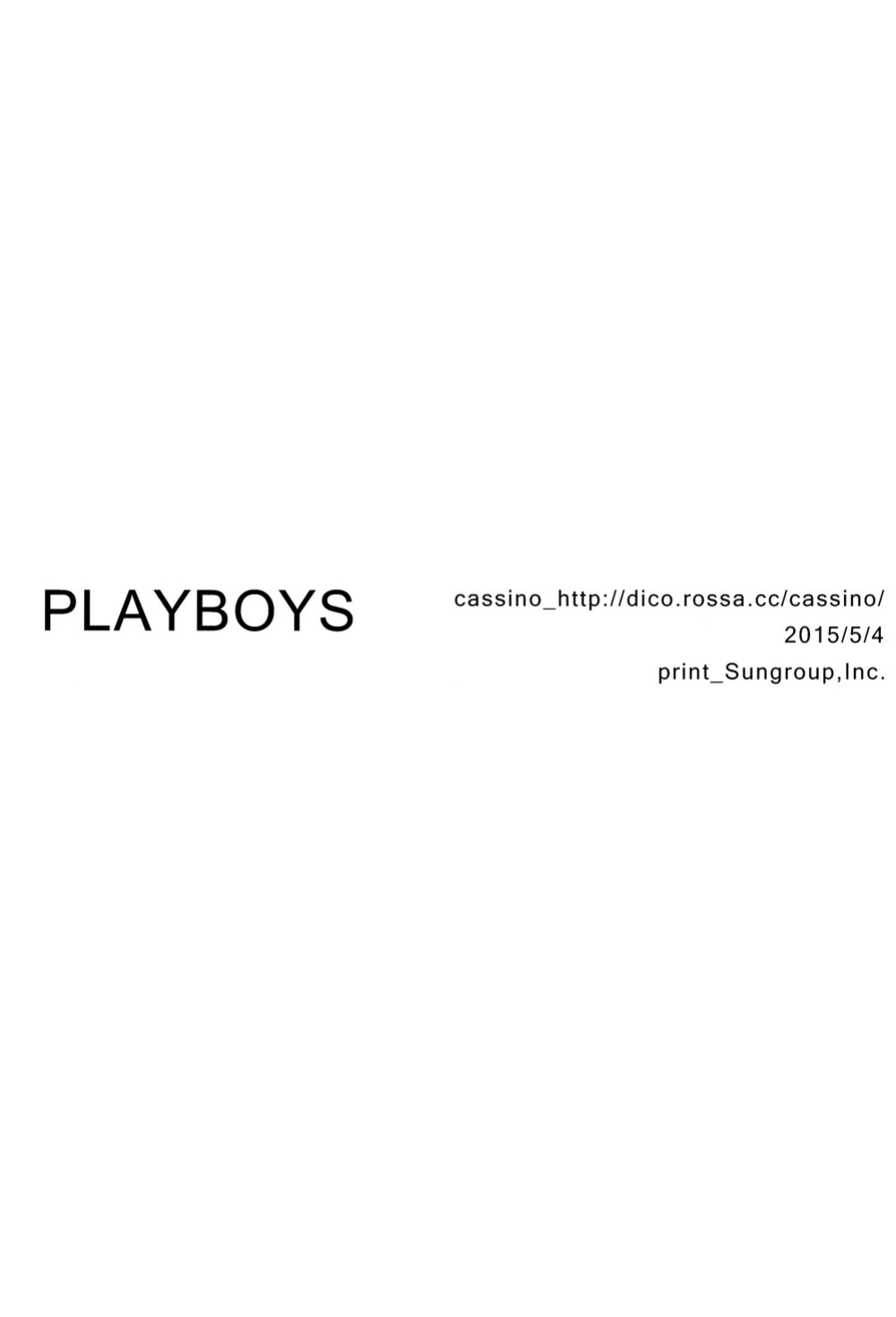 [Cassino (Magarikouji Lily)] Playboys – Neon Genesis Evangelion dj