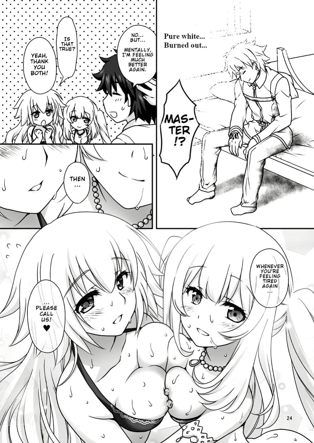 [Marimo-ya (Mori Marimo)] Jeanne & Marie Mizugi de Gohoushi | Jeanne's & Marie's Swimsuit Service (Fate/Grand Order) [Lakshmi-Translations]