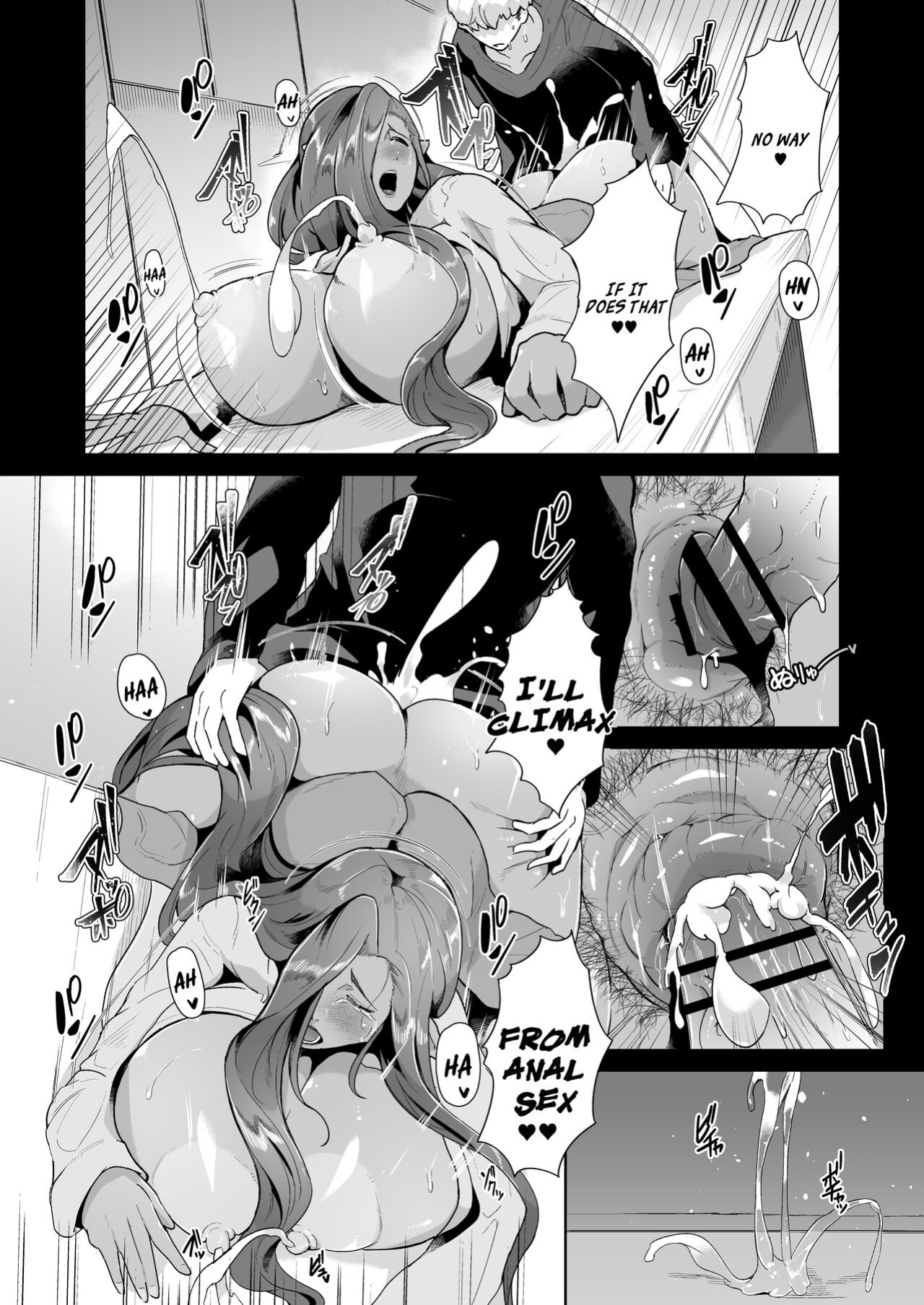 [Noumusai (Miyashiro Yousuke)] Mucchiri Dekachichi Dark Elf no Oba-san to Icha Love Fudeoroshi Seikatsu | Lovey-dovey Devirginization Life with a Big Titty Middle Aged Dark Elf Woman [Hairy Version]