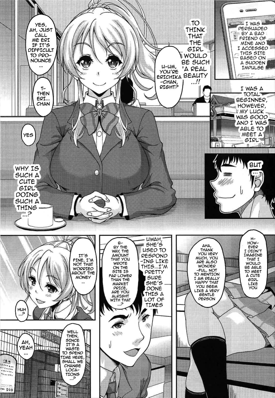 [Studio Aruta (Kusui Aruta)] School Idol to Deaeru SNS ga Arutte Hontou desuka? Enkou Shoujo Erichika Hen | Is There Really a Social Networking Service to Meet With the School Idol? Compensated Dating With Eri-chika (Love Live!)