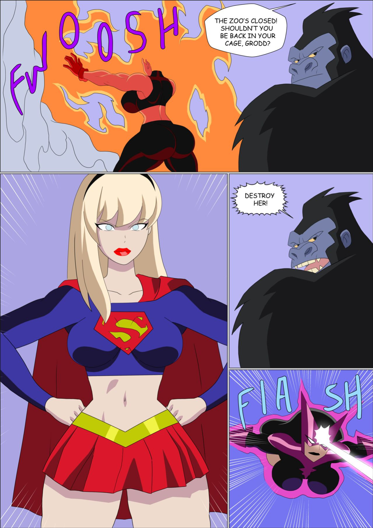 [Zetarok] Power Girl - Supergirl Muscular Comic