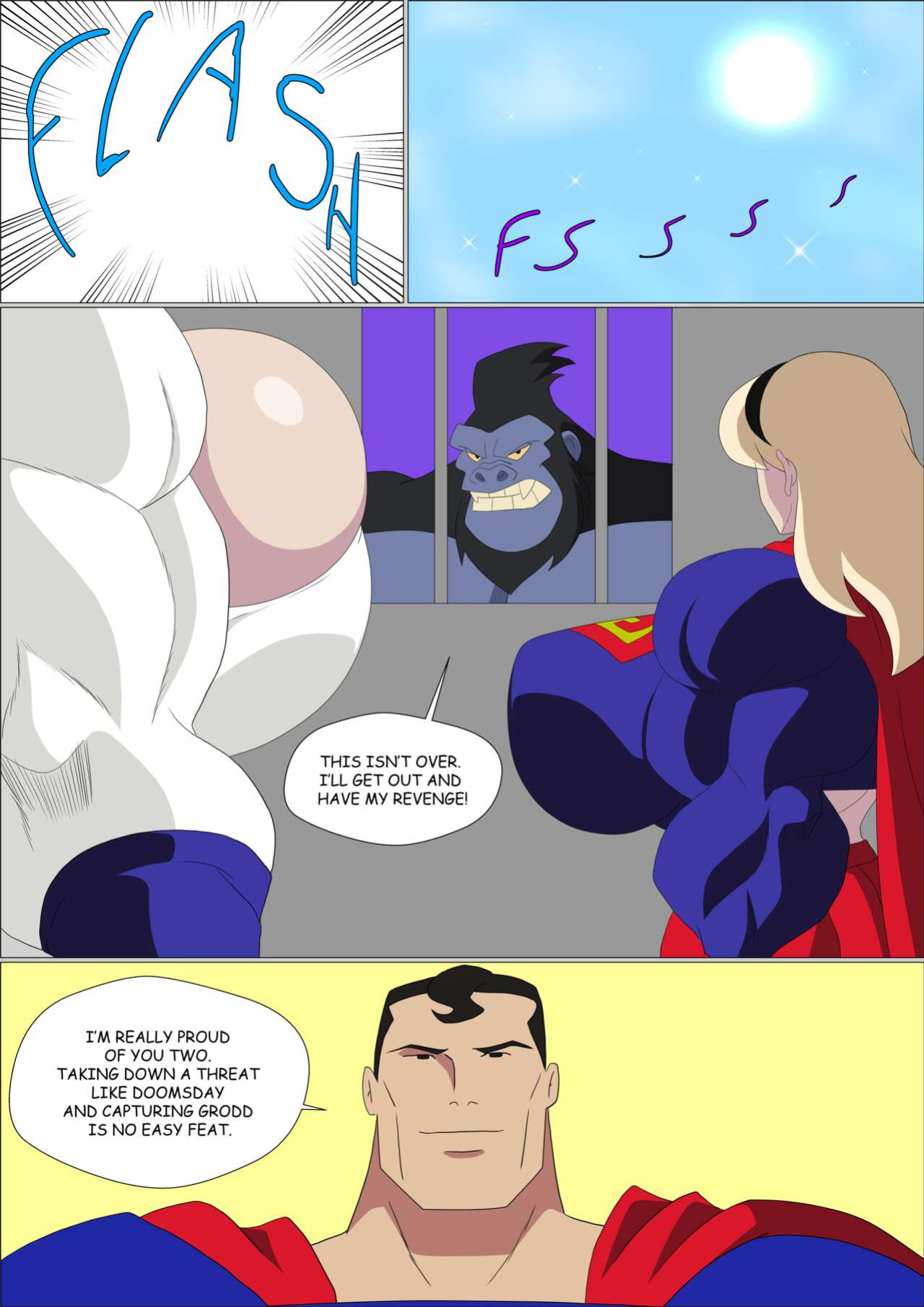[Zetarok] Power Girl - Supergirl Muscular Comic