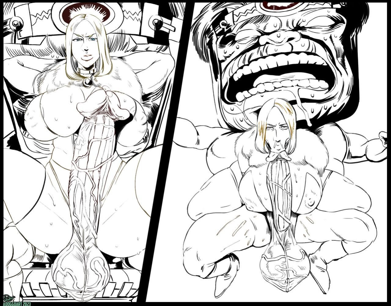 [Adoggo] Emma Frost Vs MODOK (Marvel)