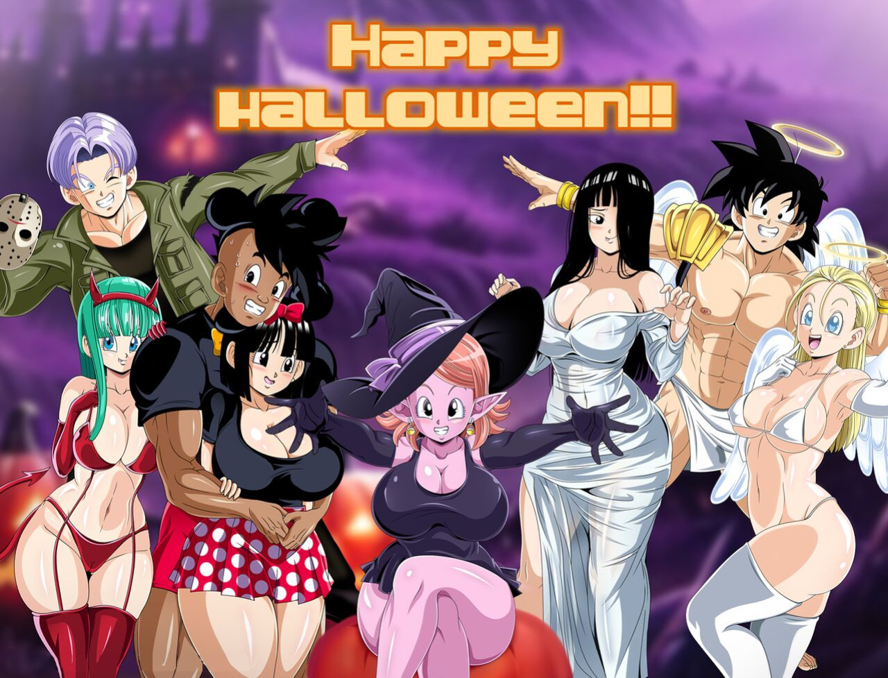 (BlueGraves) Halloween Sex Party (Dragonball)