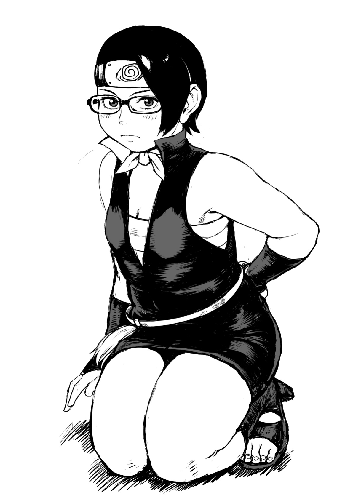 [Tsurugashima Heights (Hase Tsubura)] Nikudama 19 + Omake (Boruto) [full tummy]