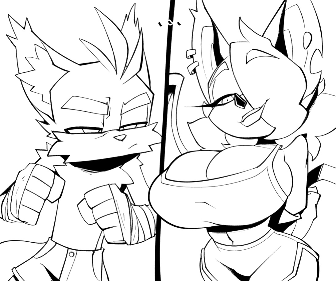[BigDad] Let Them Fight (inks) (Sonic the Hedgehog)