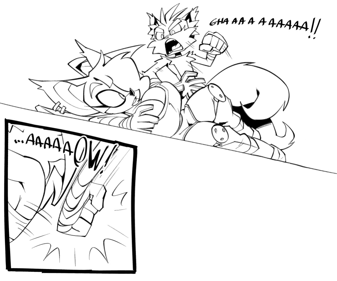 [BigDad] Let Them Fight (inks) (Sonic the Hedgehog)