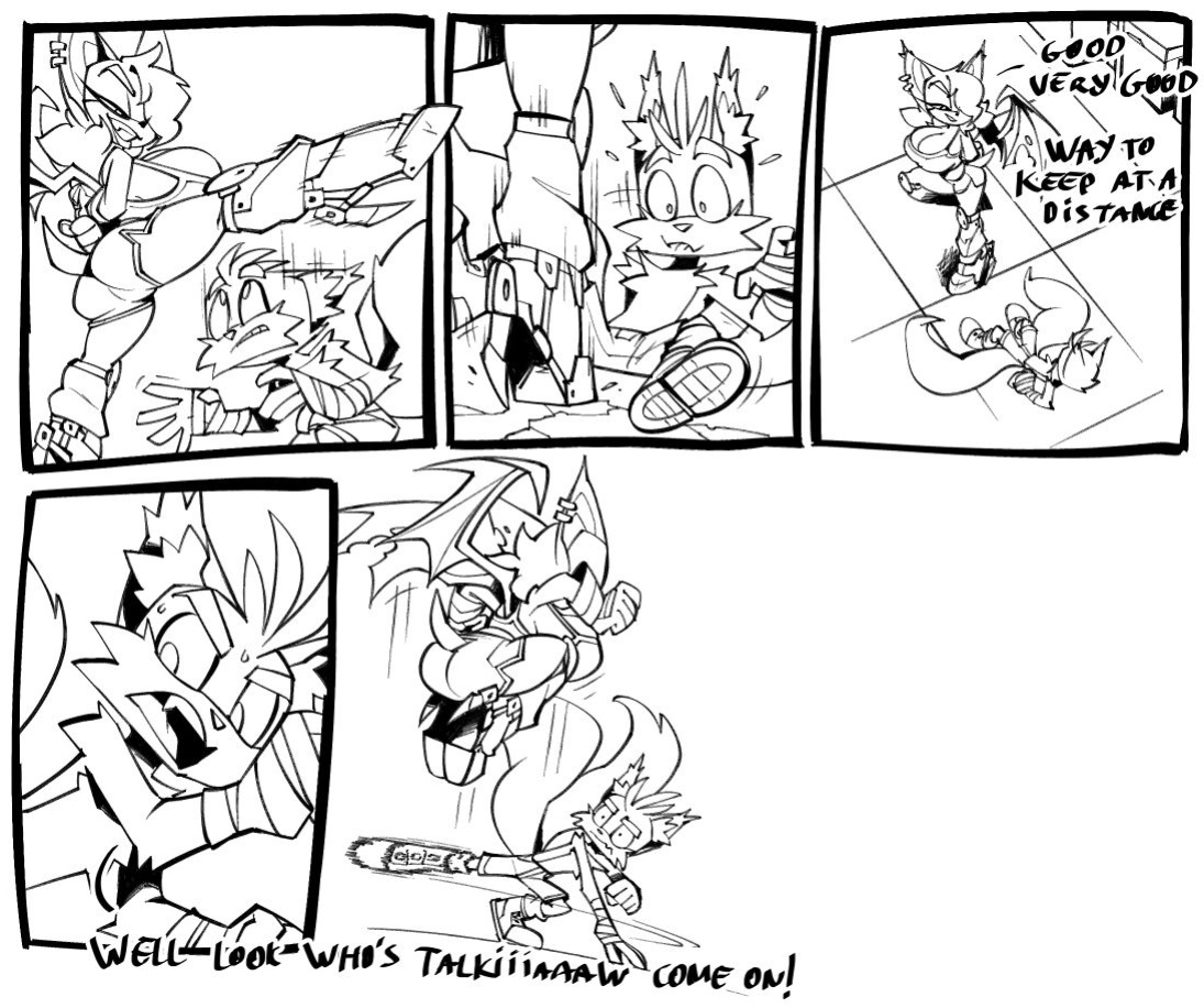 [BigDad] Let Them Fight (inks) (Sonic the Hedgehog)