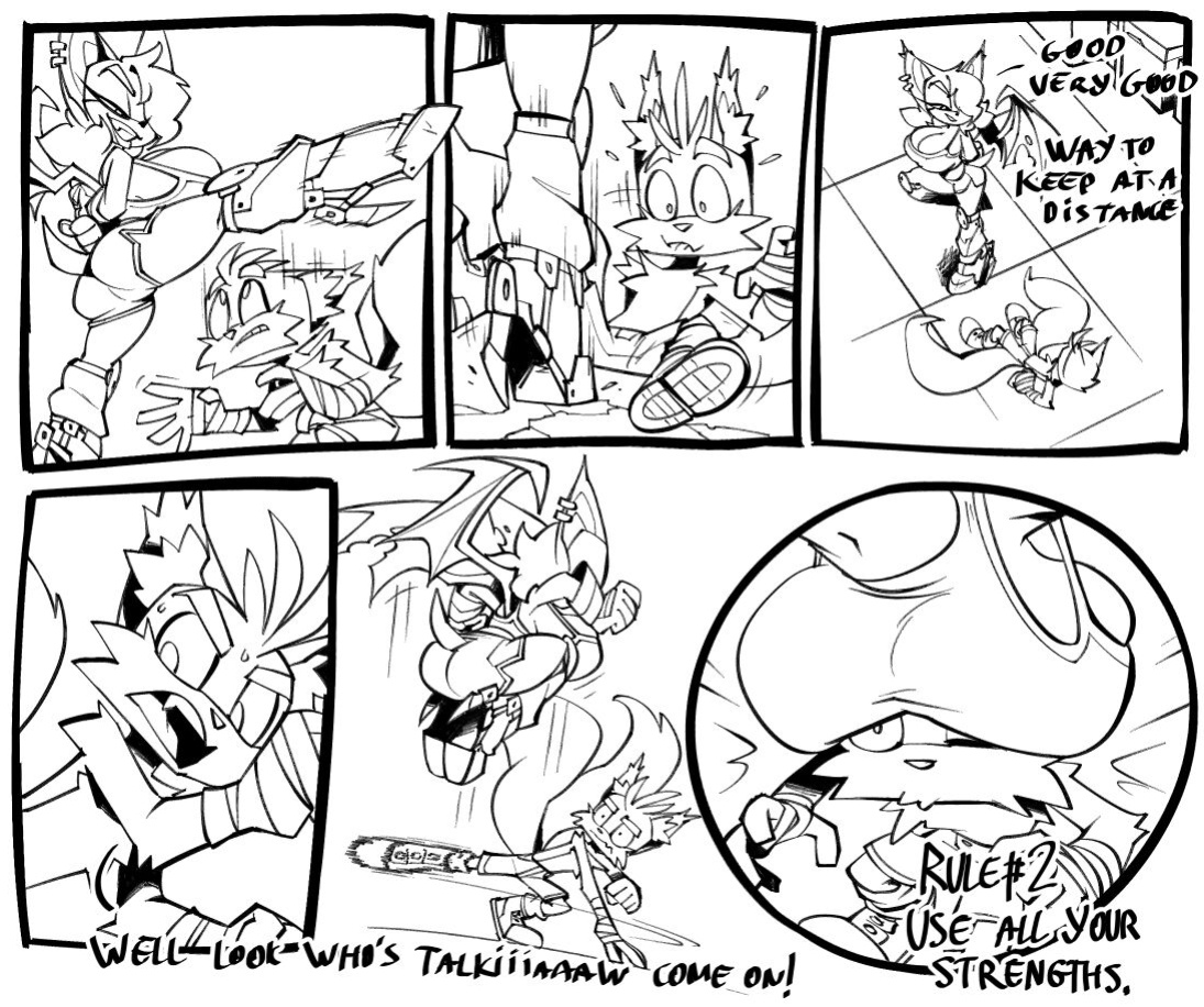 [BigDad] Let Them Fight (inks) (Sonic the Hedgehog)