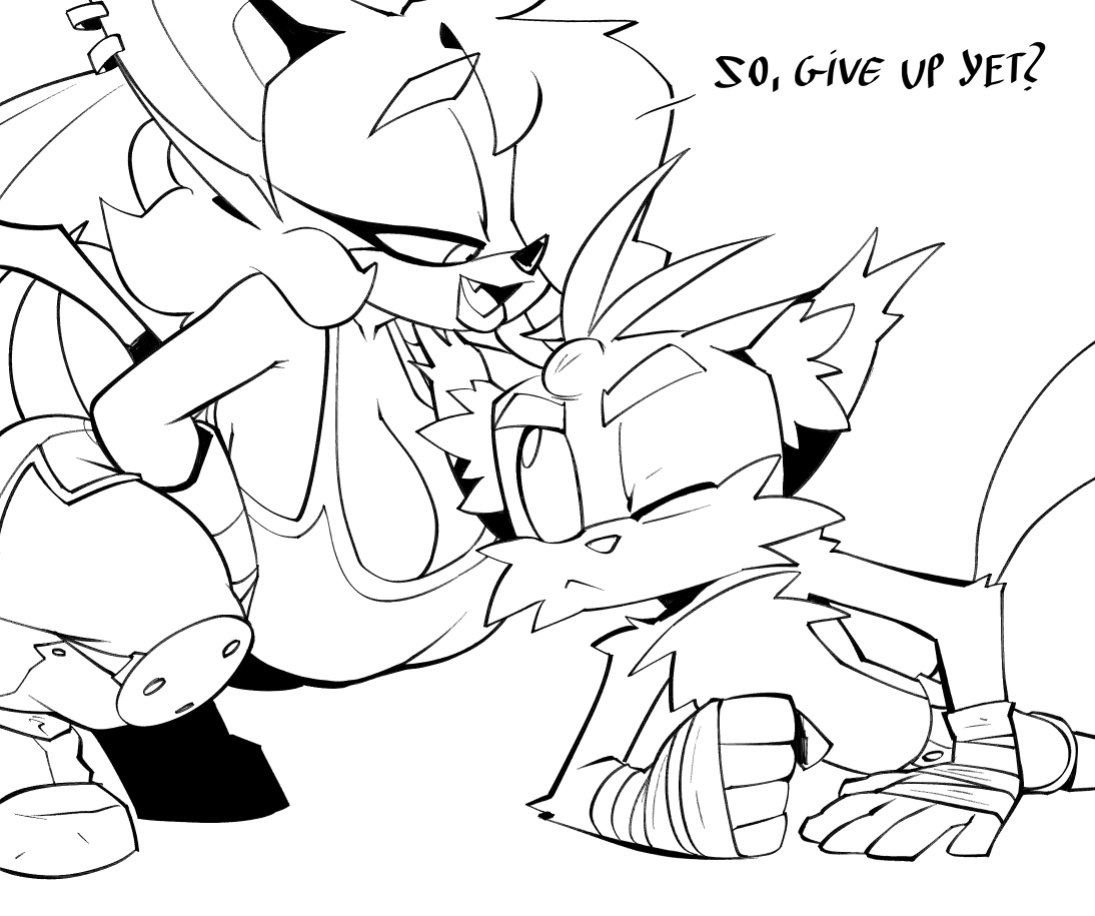 [BigDad] Let Them Fight (inks) (Sonic the Hedgehog)