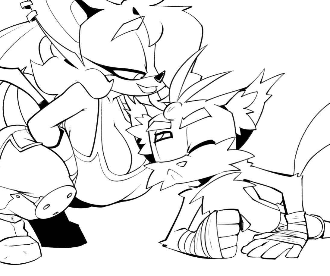 [BigDad] Let Them Fight (inks) (Sonic the Hedgehog)