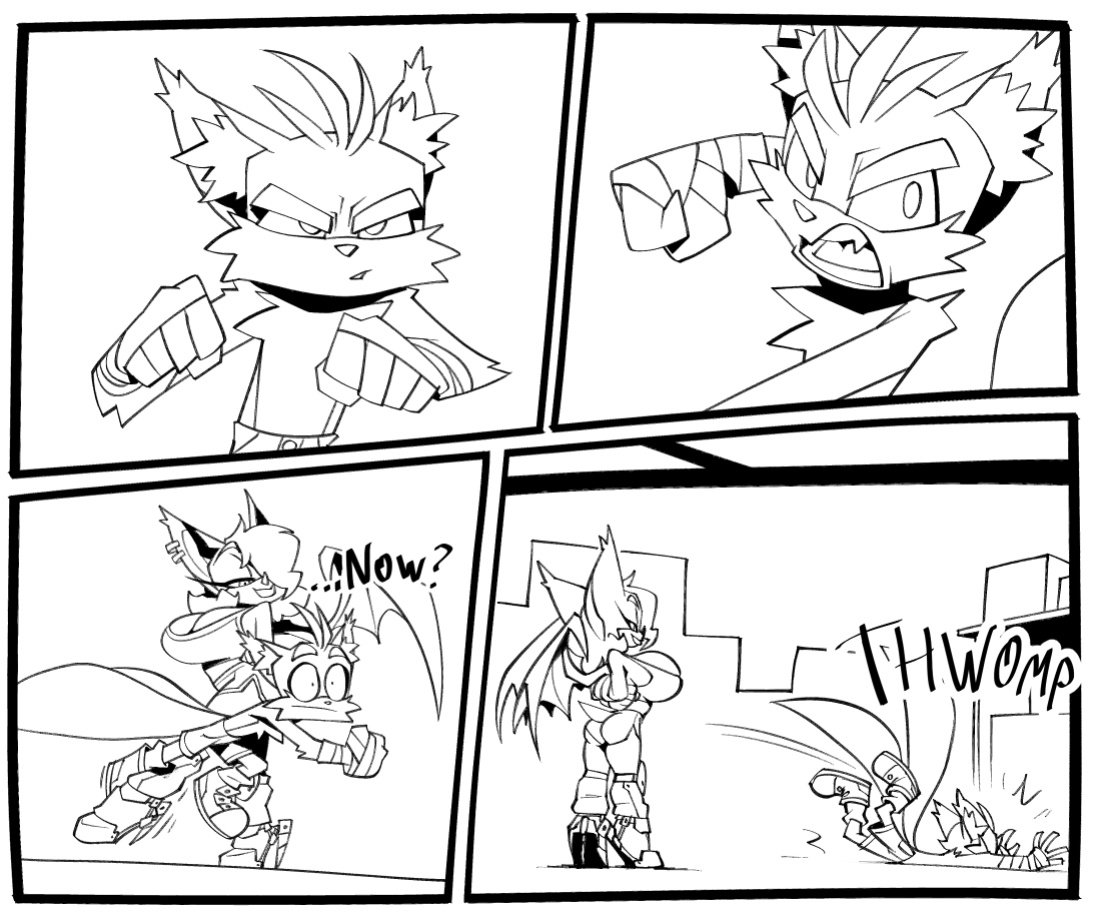 [BigDad] Let Them Fight (inks) (Sonic the Hedgehog)
