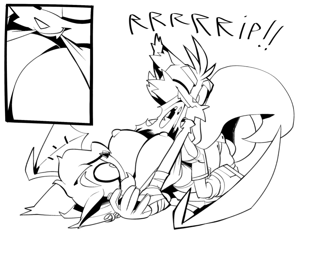 [BigDad] Let Them Fight (inks) (Sonic the Hedgehog)