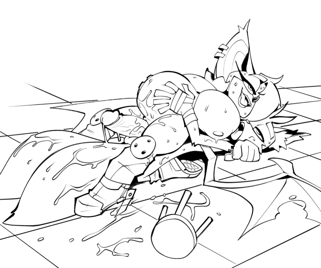 [BigDad] Let Them Fight (inks) (Sonic the Hedgehog)