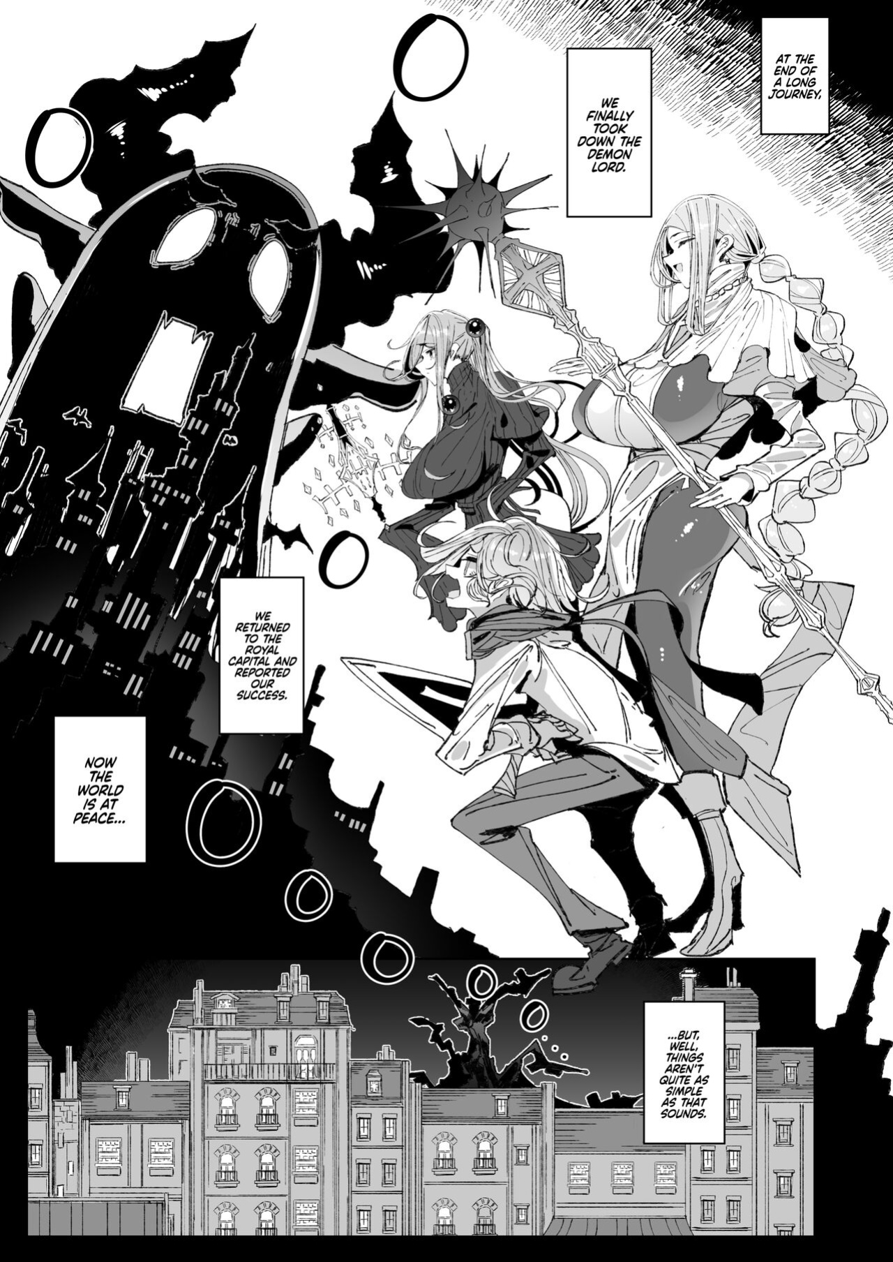 [Metro Notes (Tsumetoro)] Maou Toubatsu o Oeta Yuusha-kun to Futanari Inma Futari ga Yarukotonante Kimatteru yo ne! |The Demon Lord Is Gone, the World Is at Peace... What Are the Hero and His Futa Succubi Gonna Do!?