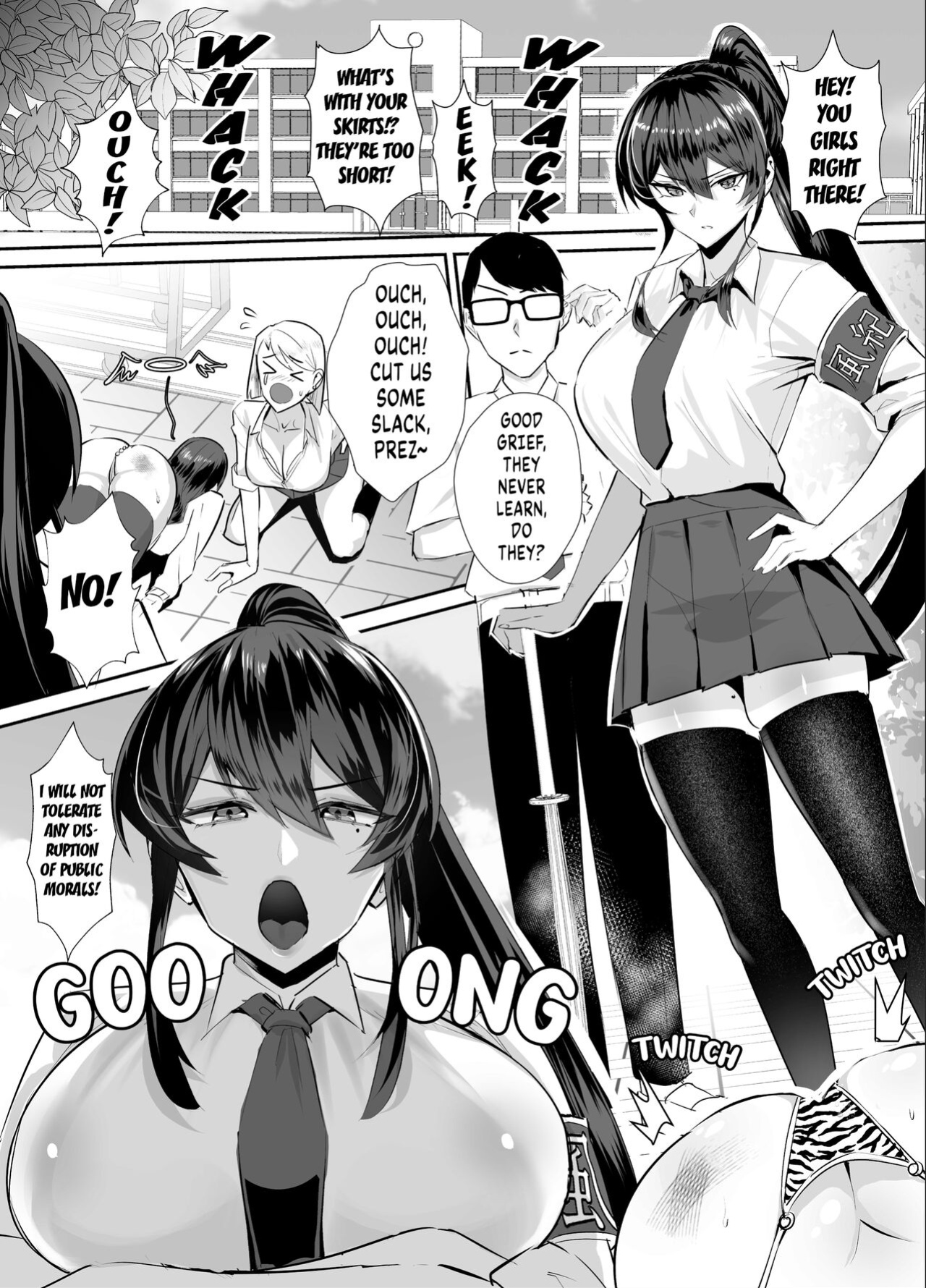 [Zenjidou Shimoneta Seizou Machine (Chinetsu)] Kuppuku ~Fuuki Iinchou wa Odosarete Netorarete...~ | Submission ~the President of the Public Morals Committee is Blackmailed and Forced to Cheat...~ [FuDeORS]