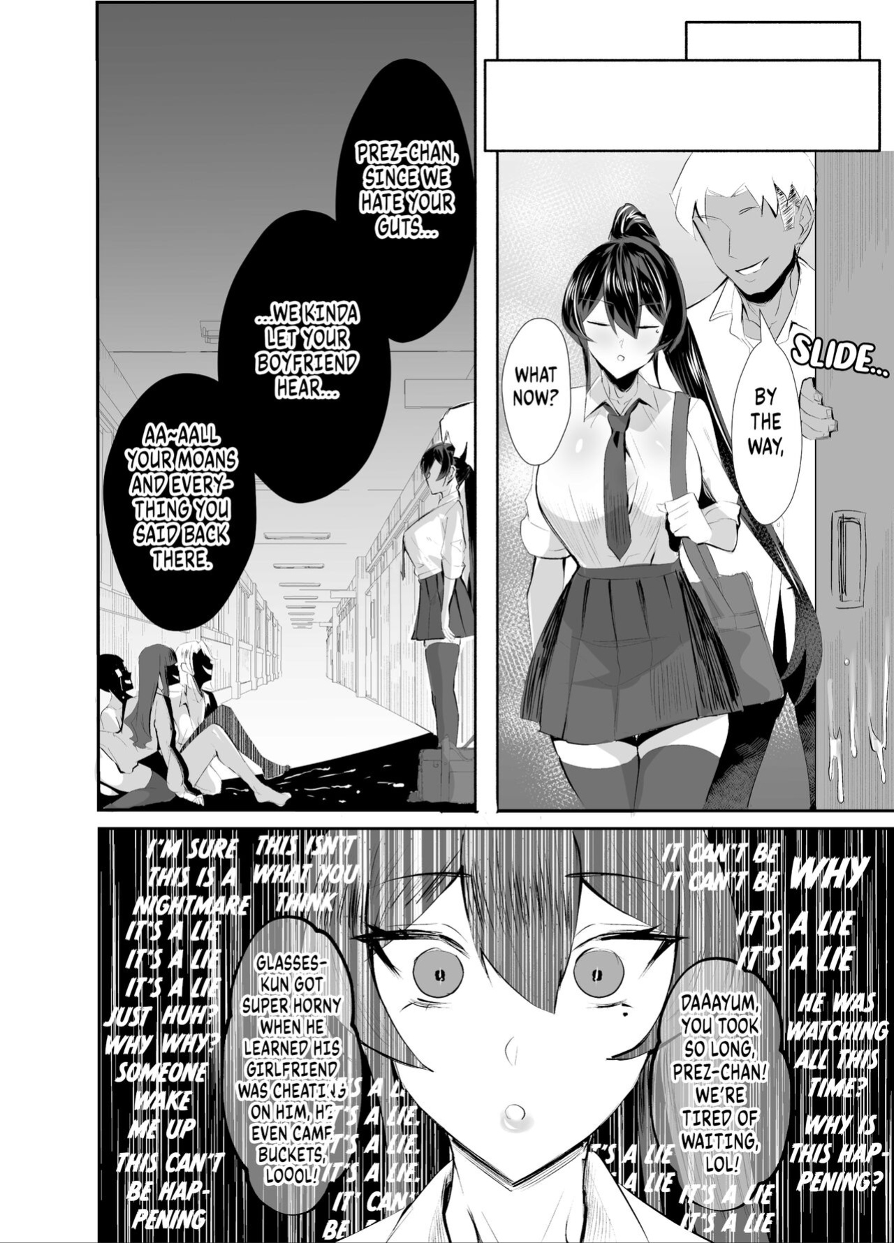 [Zenjidou Shimoneta Seizou Machine (Chinetsu)] Kuppuku ~Fuuki Iinchou wa Odosarete Netorarete...~ | Submission ~the President of the Public Morals Committee is Blackmailed and Forced to Cheat...~ [FuDeORS]