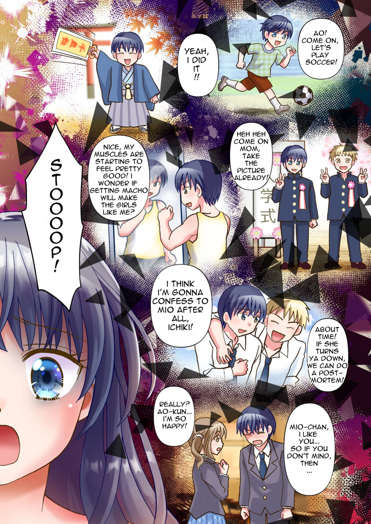 [Amuai Okashi Seisakusho (Yuukey)] Doppelgänger ni Kanojo mo Jinsei mo Ubawarete Bakunyuu JK ni Sareta Boku | My Doppelgänger Stole My Life and My Girlfriend Turns Me Into a Buxom JK