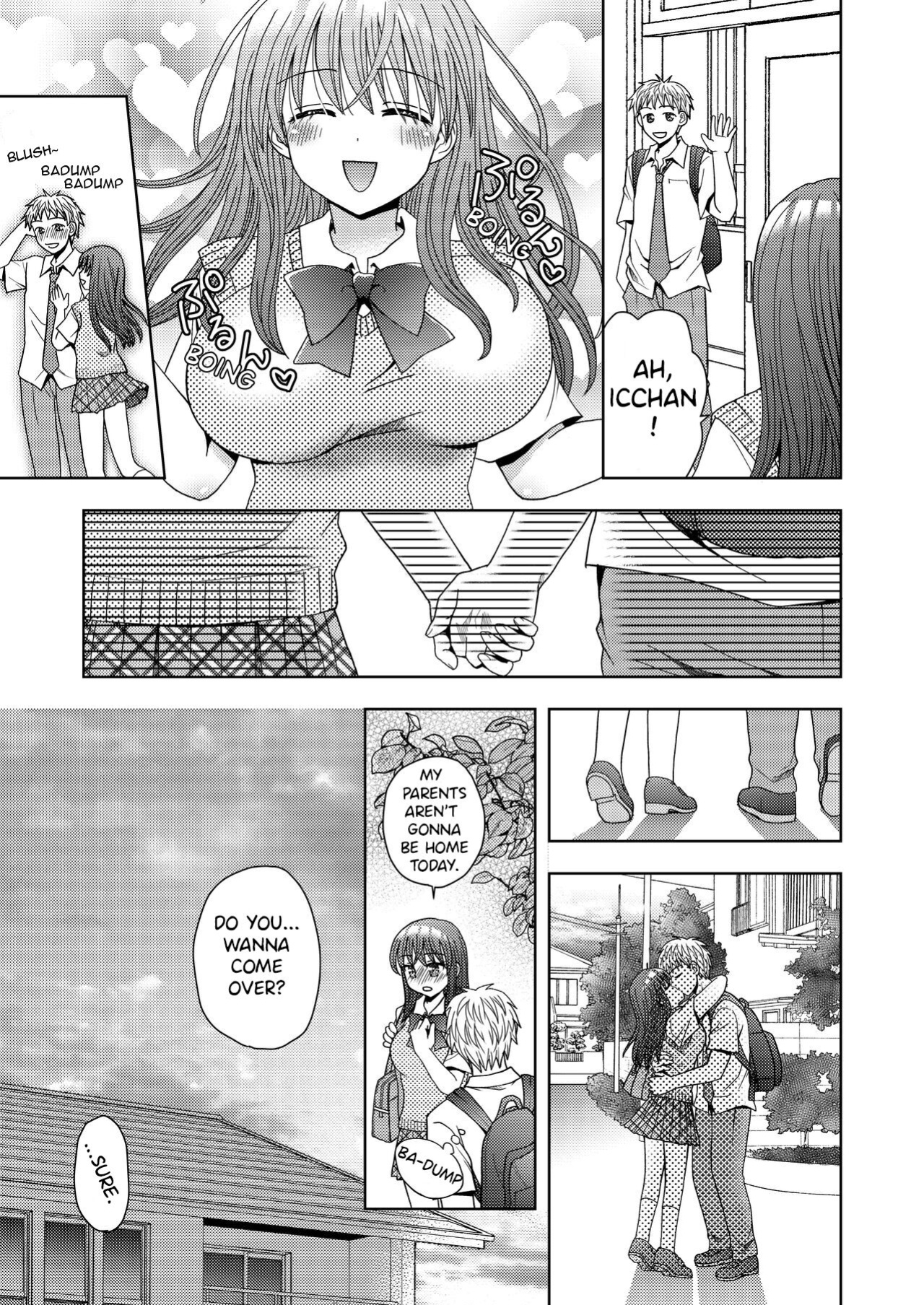 [Amuai Okashi Seisakusho (Yuukey)] Doppelgänger ni Kanojo mo Jinsei mo Ubawarete Bakunyuu JK ni Sareta Boku | My Doppelgänger Stole My Life and My Girlfriend Turns Me Into a Buxom JK