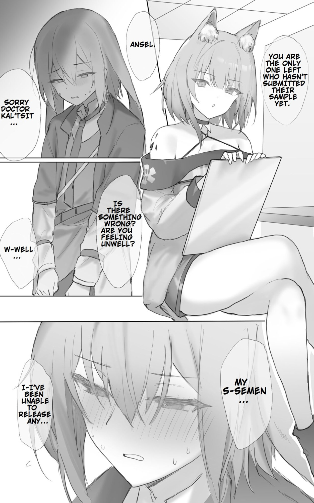 [Otsumami] Rhodes Kenkou Shindan de Kentai o Nekosogi Shiboritorarechau Hanashi | A Story About a Specimen Being Extracted During a Health Checkup at Rhodes Island (Arknights)