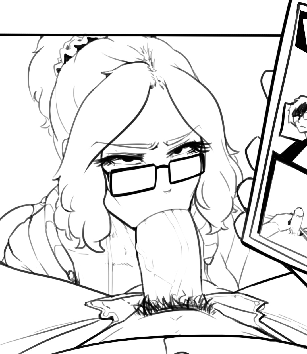 [Boxman, DDL] Secretary Haru, working hard under her dad's tutelage (Persona 5)