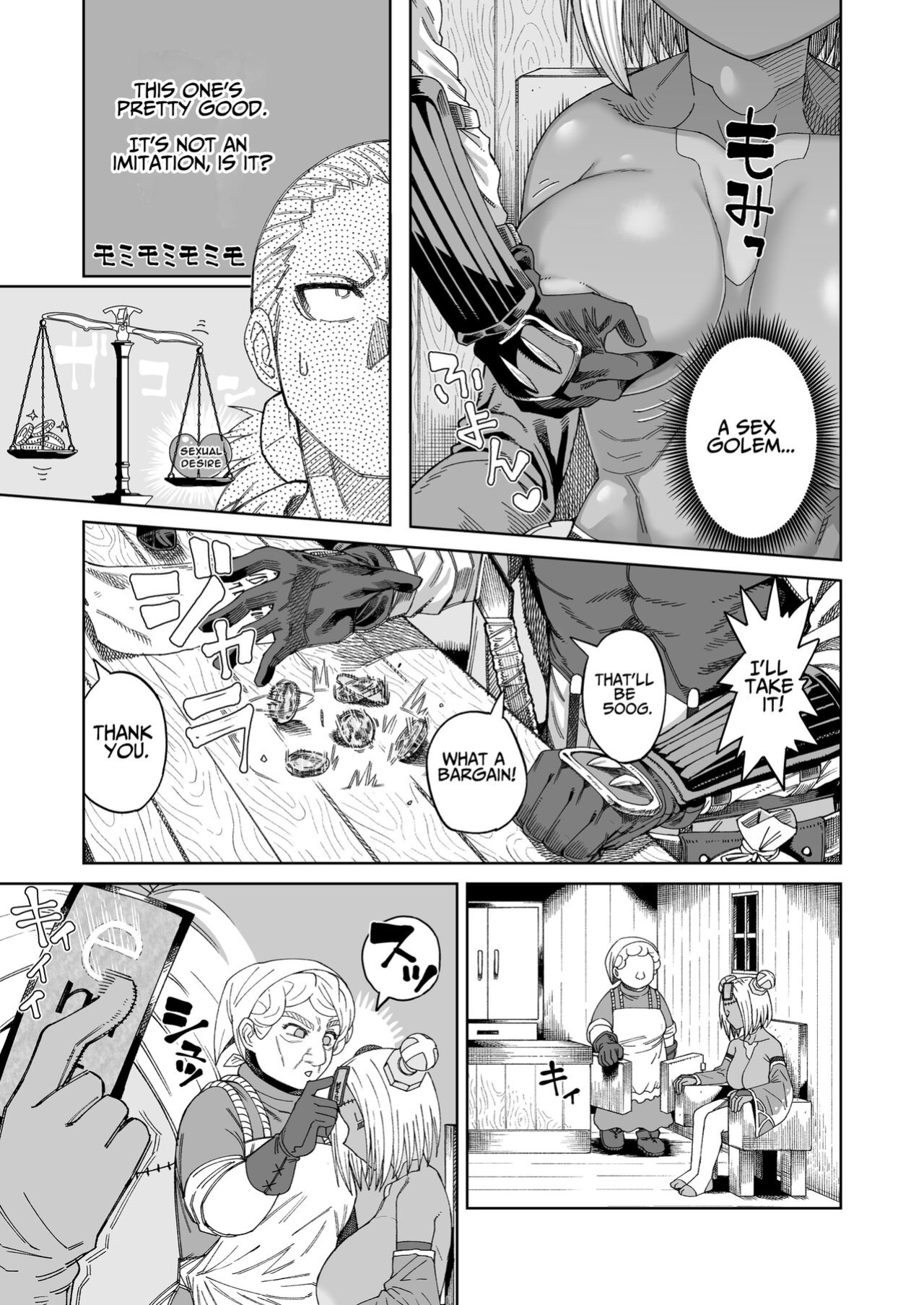 [Sakeitiba (Samon Shiu)] Ippaku Futsuka Onaho Tsuki 500G | 500G For Two Days, One Night With Onahole Golem [Solid Rose]
