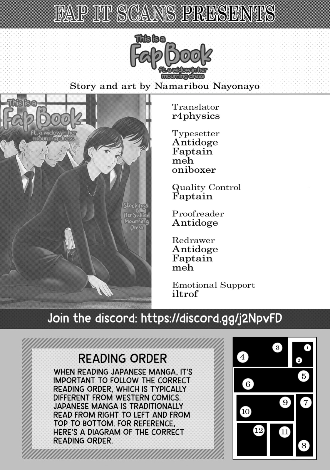 [Gomikasu Tarou] Mofuku Miboujin no Erohon desu | This is a Fap Book ft. a widow in her mourning dress [Fap It Scans]