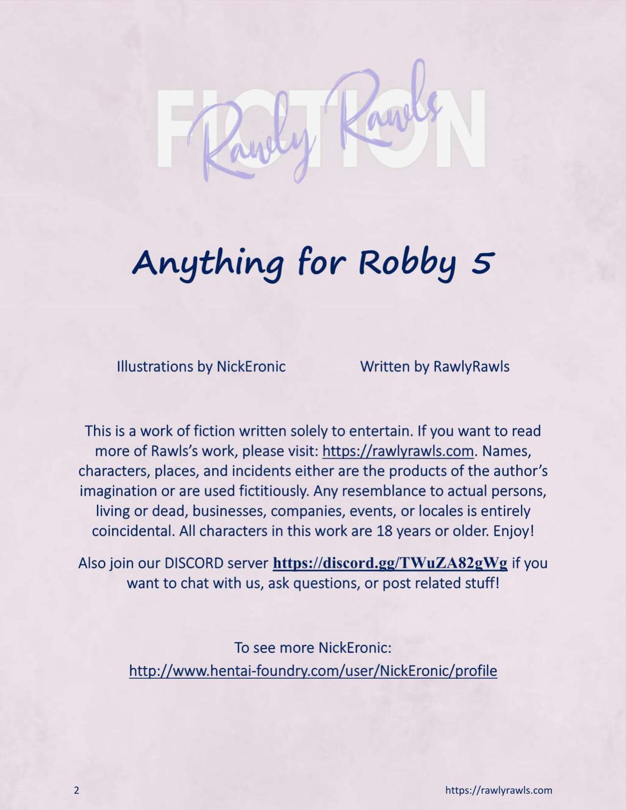 [NickEronic, RawlyRawls] Anything For Robby 1 to 7