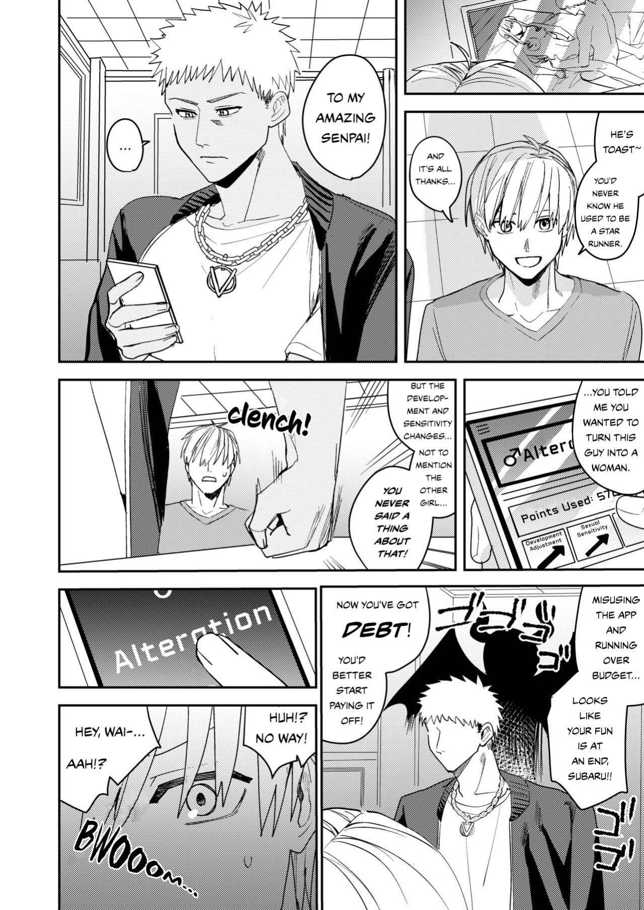 [Amuai Okashi Seisakusho (Betty)] Rikujoubu no Ore ga Onna ni sarete Kairaku ni Ochiteiku Ohanashi | How I Was Turned Into A Woman, Left The Track Team, And Became A Slut {Sankaku Scans}