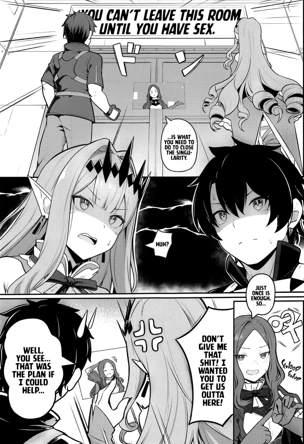 (C100) [Ohanabatake (Siseki Hirame)] Baobhan Sith to SEX Shinai to Derarenai Heya | Baobhan Sith and I Need to Have Sex or Else We Can't Leave This Room! (Fate/Grand Order) [Kyuume]