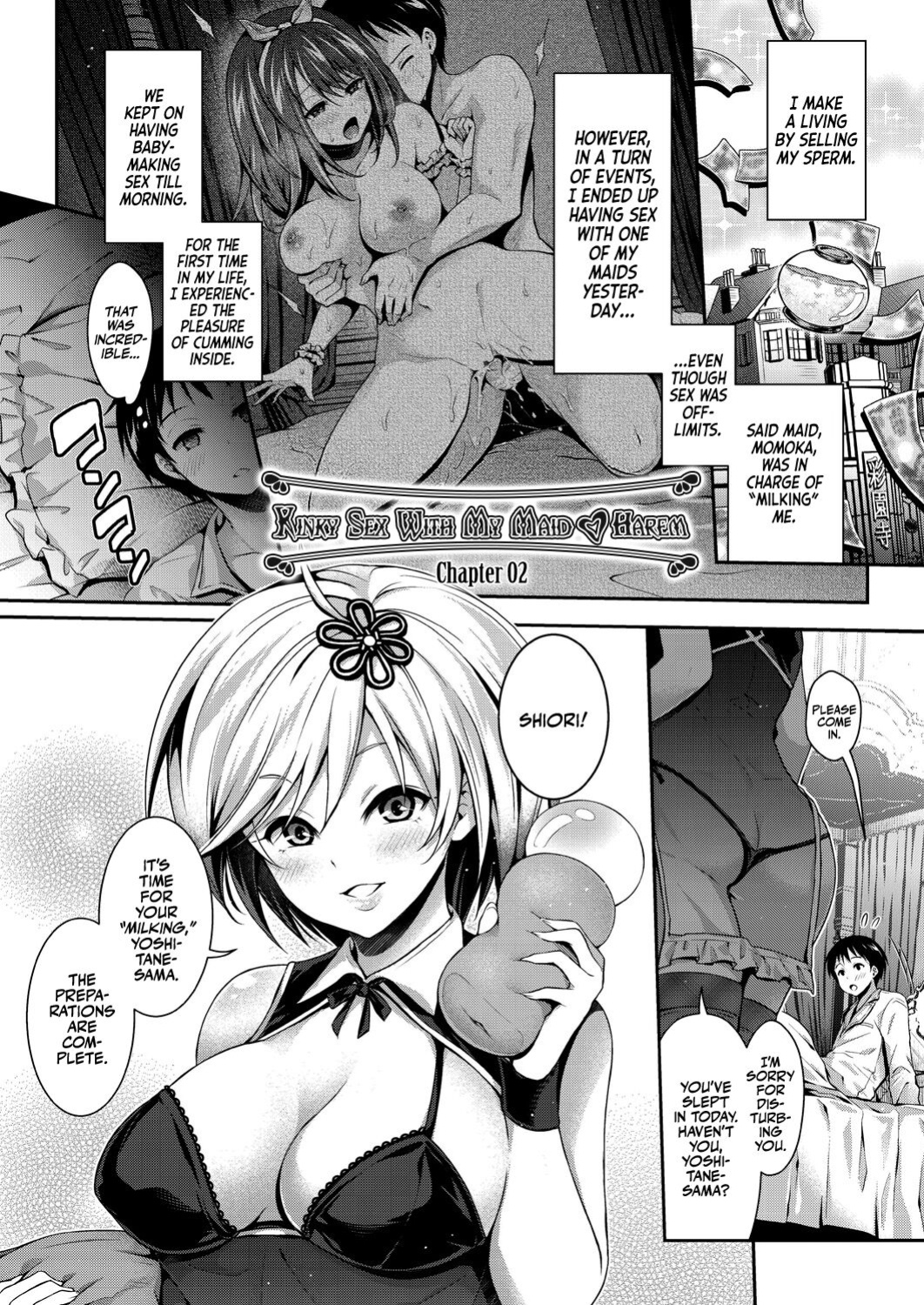 [Hachigo] Harem Maid no Damedame Ecchi | Kinky Sex with My Maid Harem Chapters 01-02 [Team Rabu2]